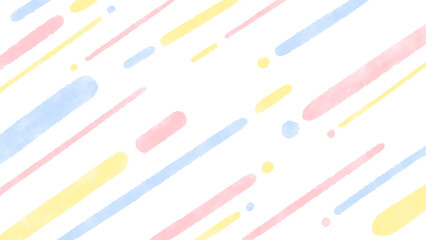 pop pastel color geometric pattern background cute hand drawn watercolor illustration / ポップなパステルカラーの