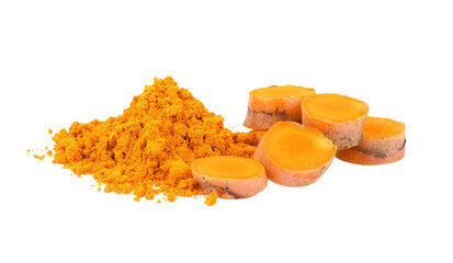 Wall Mural - Turmeric isolated on transparent png