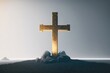 Religious Cross - Concept for Faith and Prayer. Photo generative AI