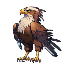 Wall Mural - cute eagle cartoon style