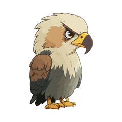 cute eagle cartoon style