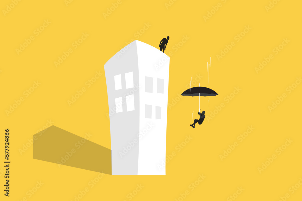 Business and financial crisis vector concept with businessman falling ...