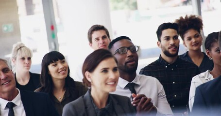 Canvas Print - If theres an opportunity to learn, grab it. 4k footage of a group of businesspeople attending a conference.