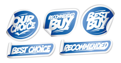 Wall Mural - Recommended buy, our choice, best buy stickers set