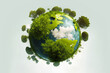 green planet. small green planet