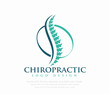 Chiropractic logo or backbone spine logo