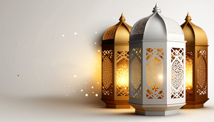 3d ramadan kareem lanterns religion islamic background