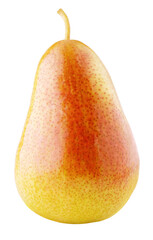 Wall Mural - Red yellow pear fruit isolated on transparent background