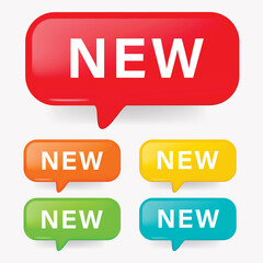 Wall Mural - new tag banner vector. 3d tag decoration speech bubble for website, online, shopping, catalog produc