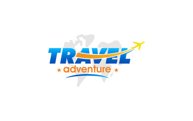 illustration vector graphic of the tour and travel agency logo design template