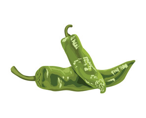 Poster - serranos chillis hot vegetables