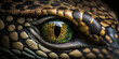 Close-up anaconda face, wild-life animal (created with Generative AI)