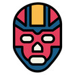 wrestler mask filled outline icon style