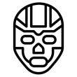 wrestler mask line icon style