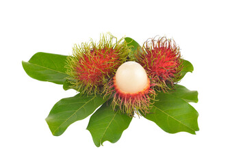 Wall Mural - Fresh rambutan on  transparent png