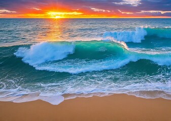 beautiful sea waves on the beach