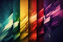 Abstract Paintbrush Swatches Platters Of Colorful Concept Isolated On Background. Inspiration Of Separated High-color Stroke Bright Tone Creativity Separate By Scene. Finest Generative AI.