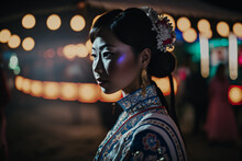 Japanese Woman With Hair Deco