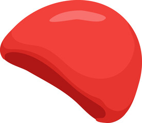 Equipment swimming concept for  swimming. Isolated vector illustration with a set of necessary equipment,Red swimming cap.