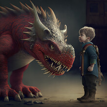 Tyrannosaurus Rex 3d Render, Dragon Kids