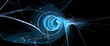 Blue glowing chaotic quantum communication in space