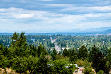 Sticker - View of Portland Suburbs From Powell Butte Park in East Portland, OR