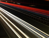 Fototapeta Kwiaty - night light motorway