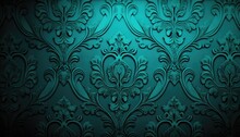 Seamless Wallpaper Subtle Teal Background Created With Generative AI Technology