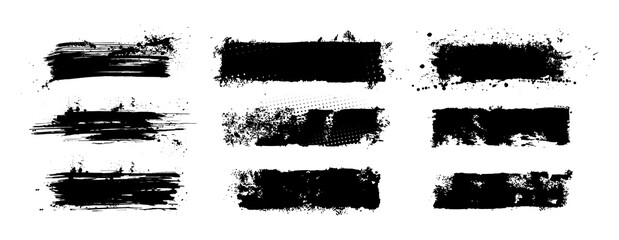 blank texture, grunge stencil frames, paintbrush callout titles for text. artistic graphic box, dirt