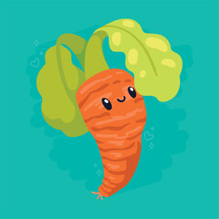 Poster - carrot fresh vegetable character