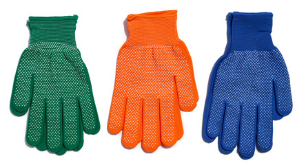 Wall Mural - Textile work gloves on a white background. Protective clothing for manual workers