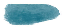 Grunge Blue Color, Ink Paint Brush Stroke. Artistic Design Element, Grungy Background Vector Illustration