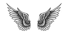 Vector Angel Wings Tattoo Design