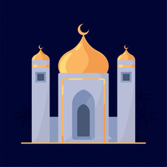 Wall Mural - lilac muslim mosque facade