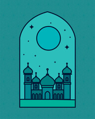 Poster - muslim mosque in frame