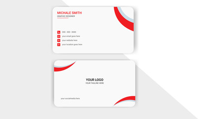 Wall Mural - Modern Business Card , Creative and Clean Business Card Template, Business card for business and personal use