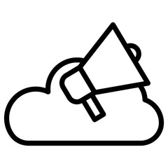 Wall Mural - announcement cloud computing icon