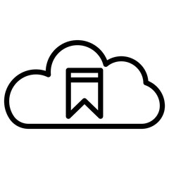 Sticker - save cloud computing icon