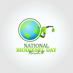 vector graphic of national biodiesel day good for national biodiesel day celebration. flat design. flyer design.flat illustration.