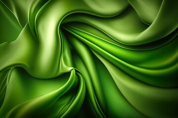Wall Mural - green silk background
