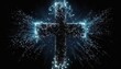 Digital poly holy Cross created with generative ai technology