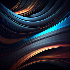 Wall Mural - Wave of 3d line and weave lines. Abstract background.