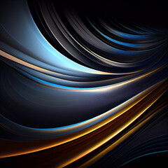 Wall Mural - Wave of 3d line and weave lines. Abstract background. Created using generative AI tools