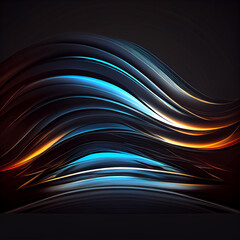 Wall Mural - Wave of 3d line and weave lines. Abstract background.