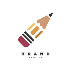 Wall Mural - Simple minimal pencil logo design