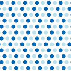 Poster - Fashionable vector pattern in blue polka dots.