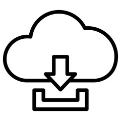 Wall Mural - download  cloud computing icon