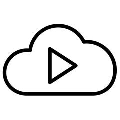 Sticker - player  cloud computing icon