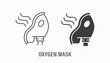 © lovemask - Oxygen mask icons. Vector illustration isolated on white background.