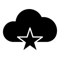 Wall Mural - stars  cloud computing icon